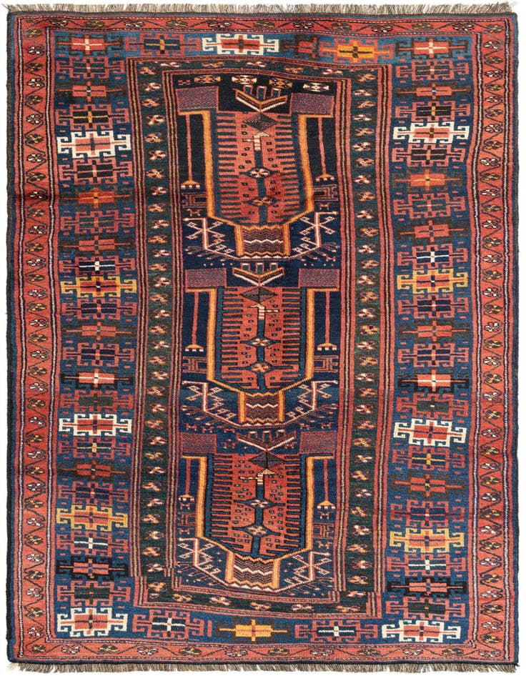 Detail image of 4' 7 x 9' 7 Afshar Wool Runner Rug