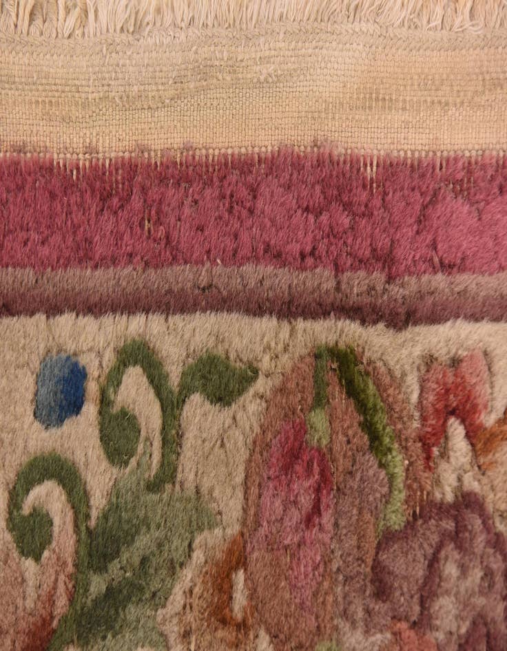Detail image of 2' 10 x 11' 5  Hand Knotted Antique Finish Wool Runner Rug