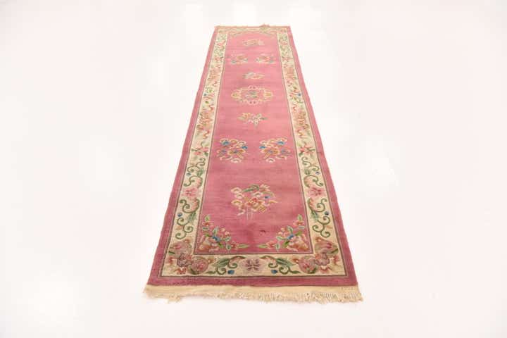 2' 10 x 11' 5 Hand Knotted Antique Finish Wool Runner Rug