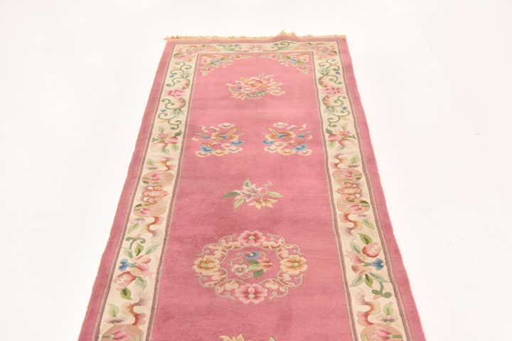 2' 10 x 11' 5 Hand Knotted Antique Finish Wool Runner Rug