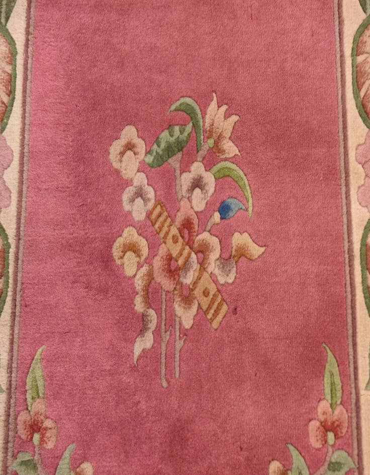 Detail image of 2' 10 x 11' 5  Hand Knotted Antique Finish Wool Runner Rug