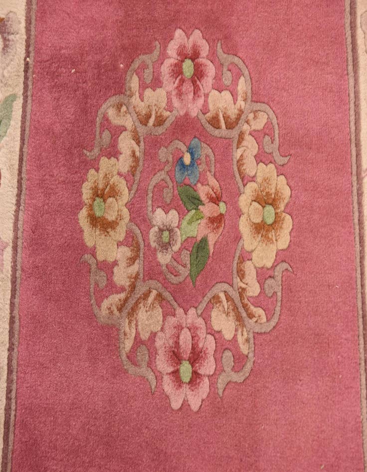 Detail image of 2' 10 x 11' 5  Hand Knotted Antique Finish Wool Runner Rug
