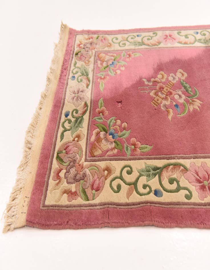 Detail image of 2' 10 x 11' 5  Hand Knotted Antique Finish Wool Runner Rug