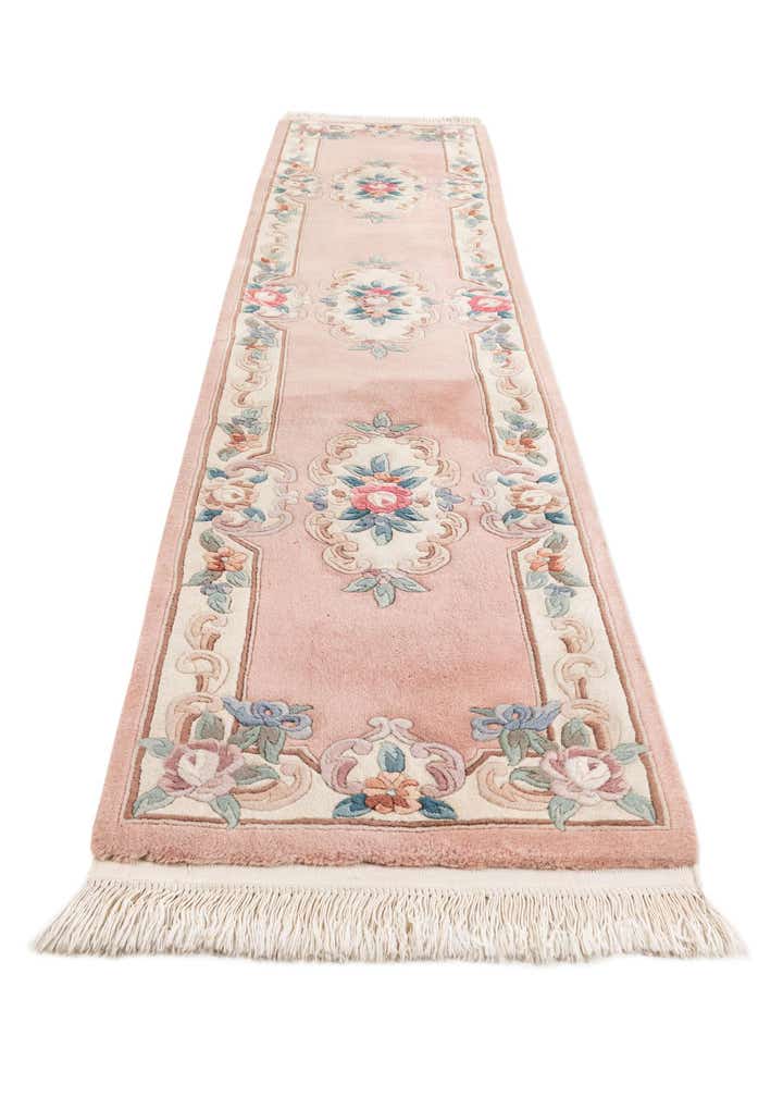 2' 4 x 10' 5 Hand Knotted Antique Finish Wool Runner Rug