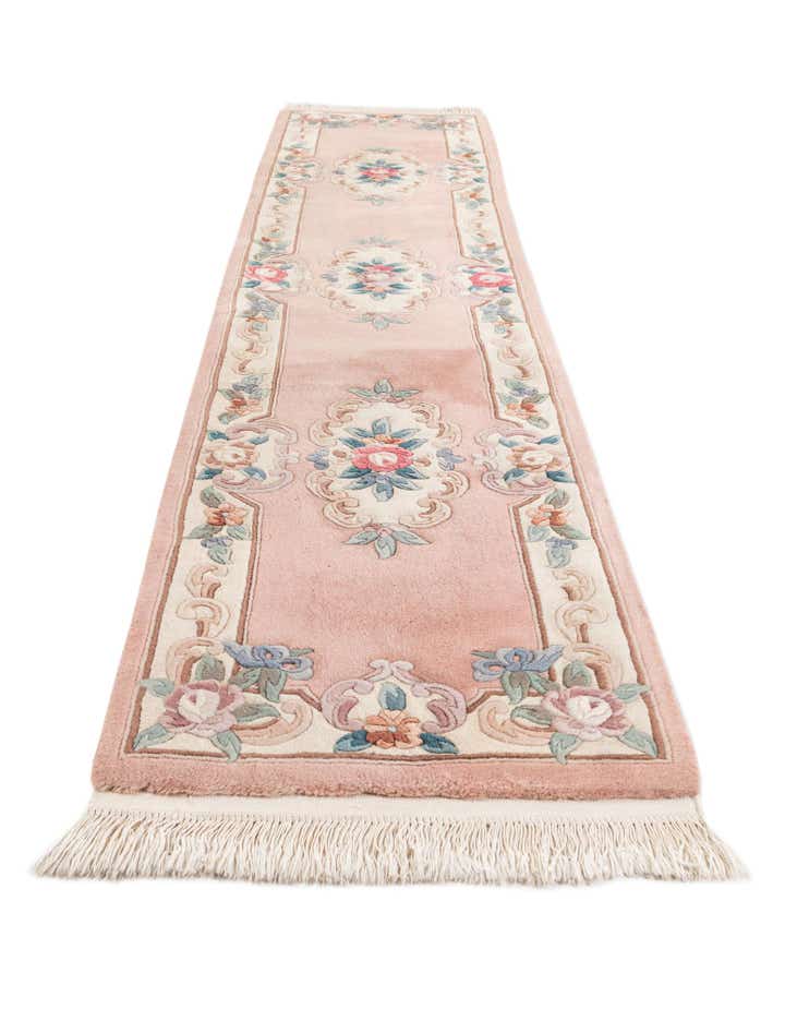 70cm x 320cm Hand Knotted Antique Finish Wool Runner Rug