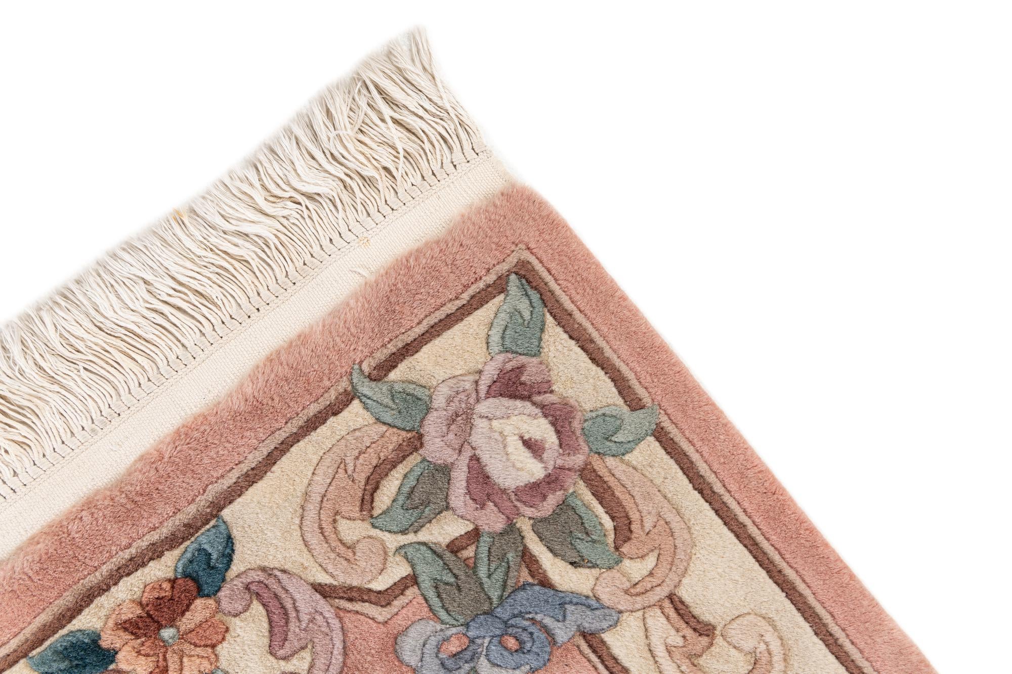 70cm x 320cm Hand Knotted Antique Finish Wool Runner Rug