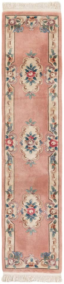 Detail image of 70cm x 320cm Hand Knotted Antique Finish Wool Runner Rug