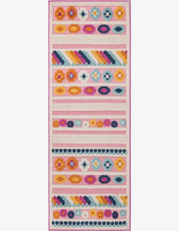 Pink Easy-Clean Aruba Indoor / Outdoor Runner Rug