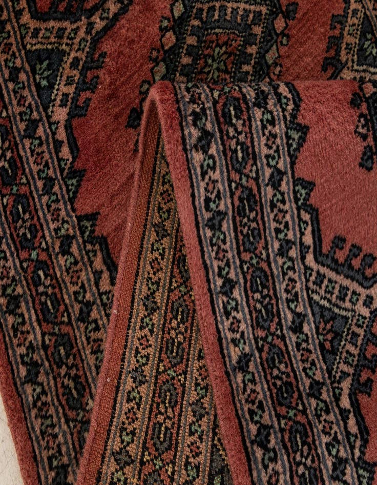 Detail image of 2' 1 x 6' 5  Hand Knotted Bokhara Oriental Wool Runner Rug