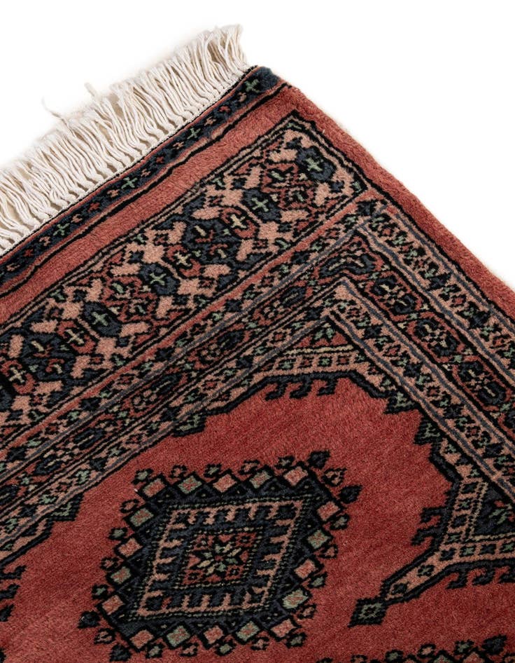 Detail image of 2' 1 x 6' 5  Hand Knotted Bokhara Oriental Wool Runner Rug