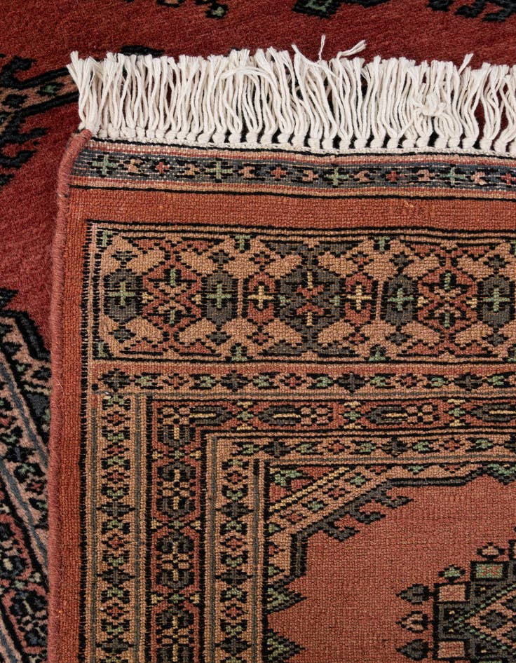 Detail image of 2' 1 x 6' 5  Hand Knotted Bokhara Oriental Wool Runner Rug