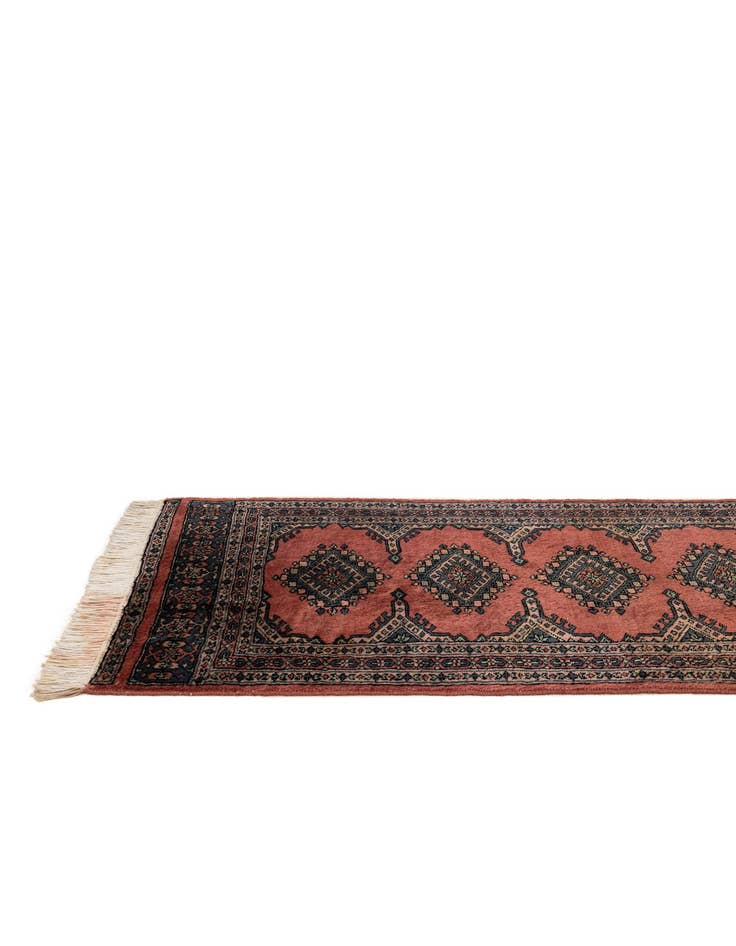 Detail image of 2' 1 x 6' 5  Hand Knotted Bokhara Oriental Wool Runner Rug