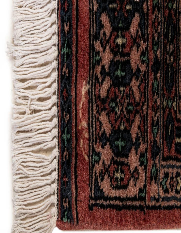 Detail image of 2' 1 x 6' 5  Hand Knotted Bokhara Oriental Wool Runner Rug