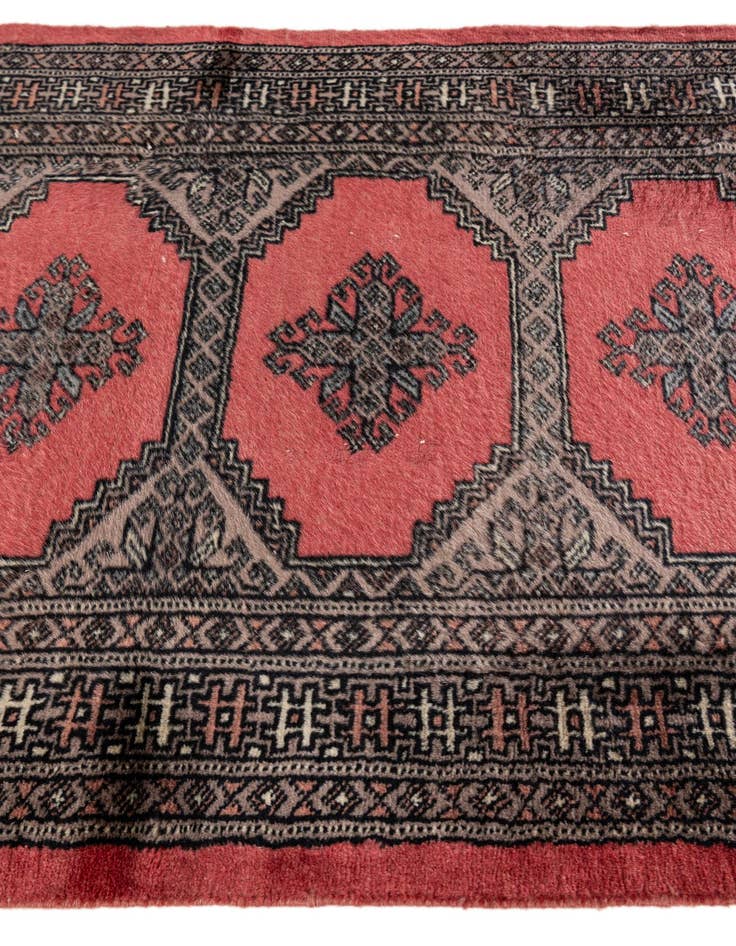 Detail image of 2' 6 x 8' 1 Hand Knotted Bokhara Oriental Wool Runner Rug