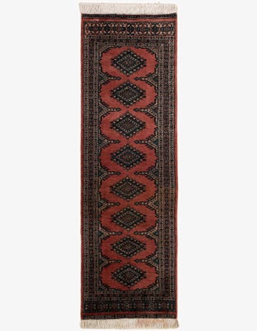 2' 1 x 6' 5 Hand Knotted Bokhara Oriental Wool Runner Rug