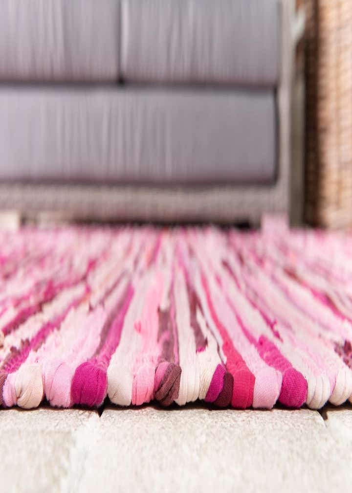 2' 7 x 9' 10 Hand Woven Chindi Cotton Runner Rug