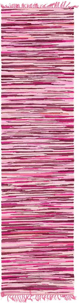 2' 7 x 9' 10 Hand Woven Chindi Cotton Runner Rug