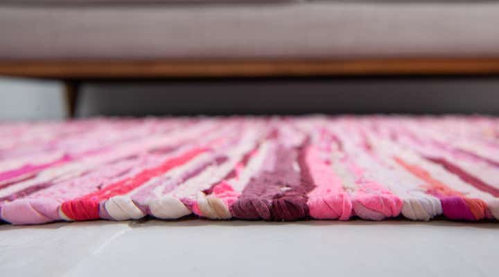 2' 7 x 9' 10 Hand Woven Chindi Cotton Runner Rug