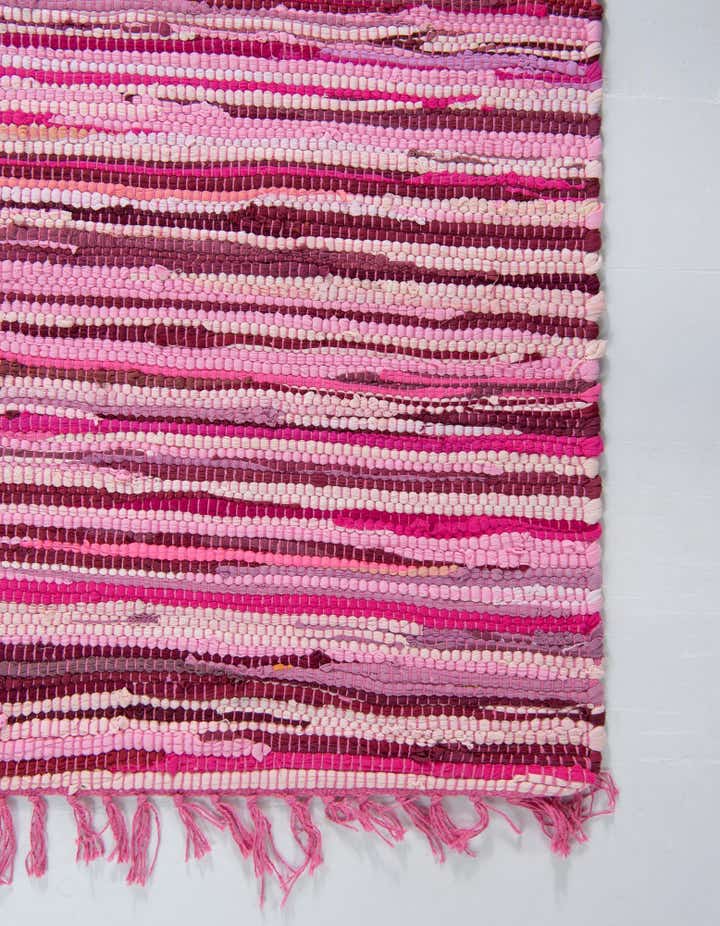 2' 7 x 9' 10 Hand Woven Chindi Cotton Runner Rug