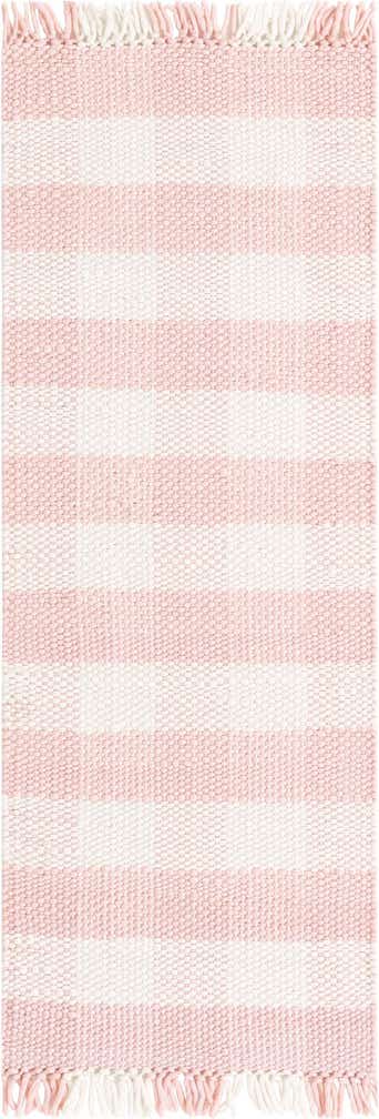 2' x 6' Easy-Clean Eco Plaid Washable Indoor / Outdoor Runner Rug