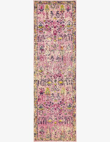 Pink Washable El Paso Runner Rug