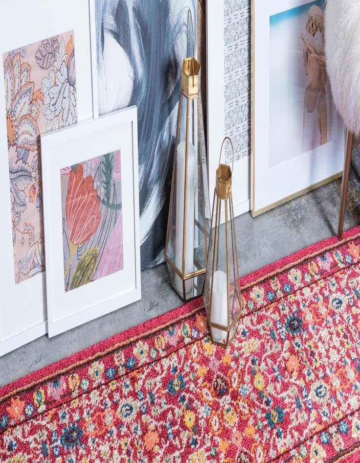 Detail image of 2' 2 x 6' 7 Washable Fleur Runner Rug