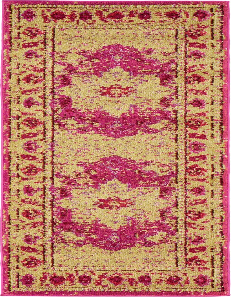 Detail image of 2' 2 x 6' 9 Washable Fleur Runner Rug