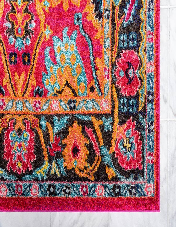 Detail image of 2' 7 x 10' Washable Fleur Runner Rug