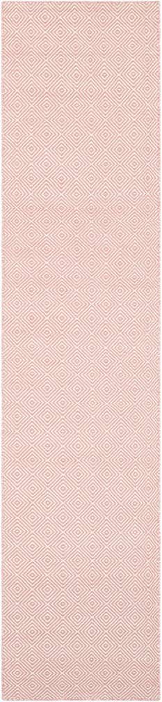 2' 7 x 12' Hand Woven Geo Trellis Flatweave Runner Rug