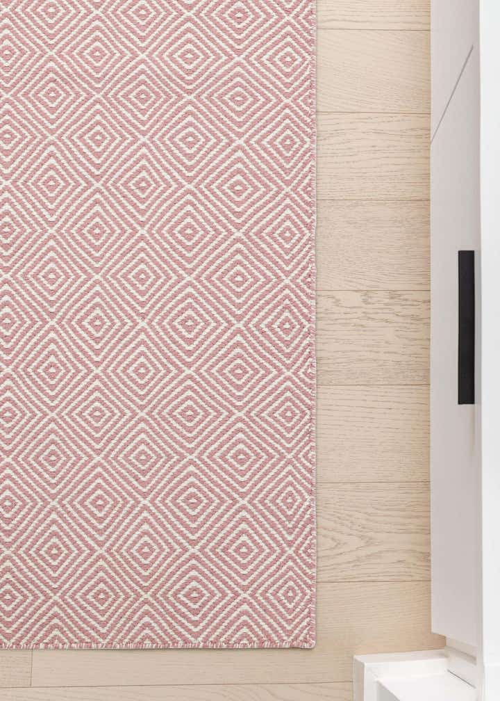 2' 7 x 12' Hand Woven Geo Trellis Flatweave Runner Rug