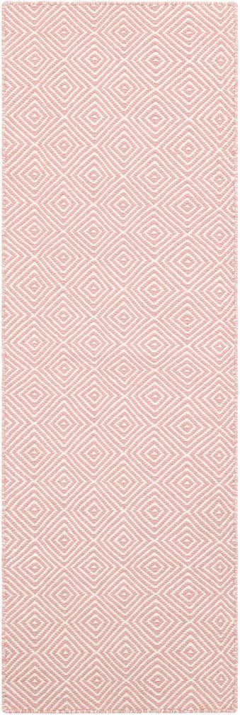 2' x 6' 1 Hand Woven Geo Trellis Flatweave Runner Rug