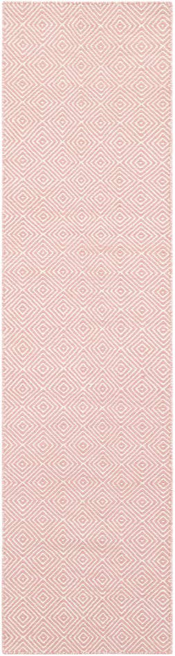 Detail image of 2' x 8' Hand Woven Geo Trellis Flatweave Runner Rug