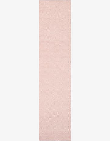 Pink Hand Woven Geo Trellis Flatweave Runner Rug
