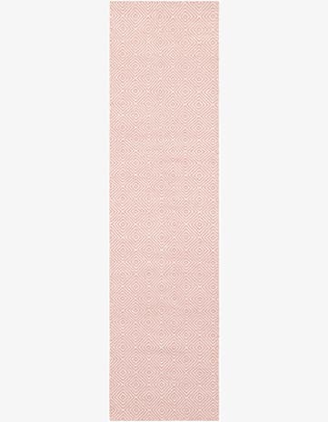 2' x 8' Hand Woven Geo Trellis Flatweave Runner Rug