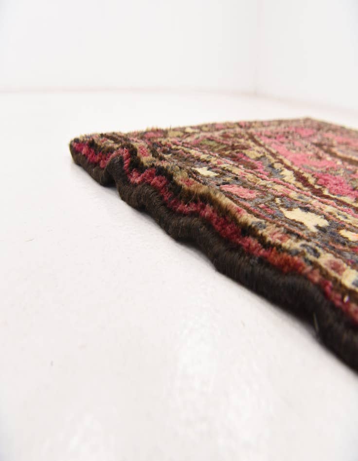 Detail image of 3' 3 x 9' 7  Hand Knotted Hamedan Persian Wool Runner Rug