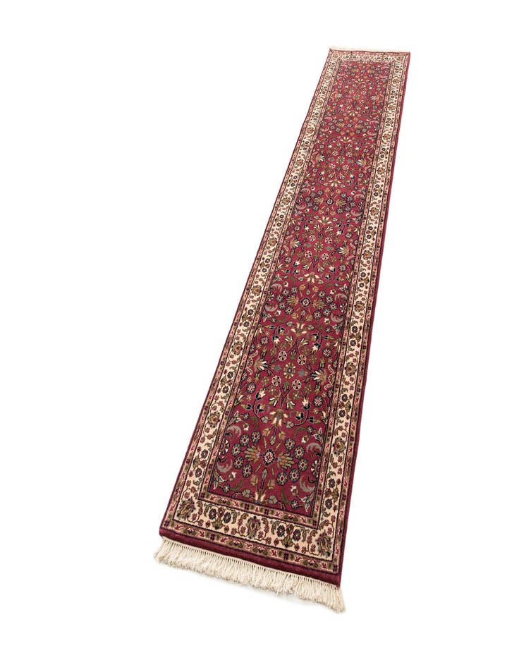 Detail image of 2' 6 x 11' 3  Hand Knotted Hamedan Wool Runner Rug