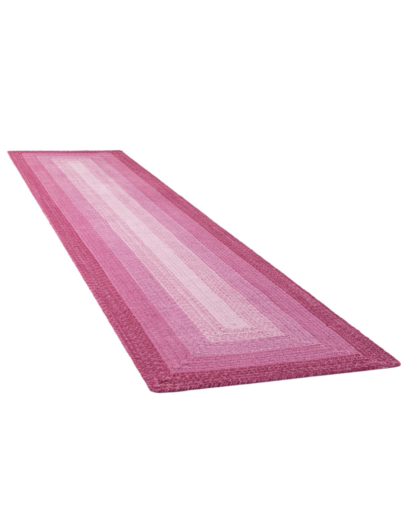 2' 7 x 12' Handmade Hand Braided Wool Runner Rug