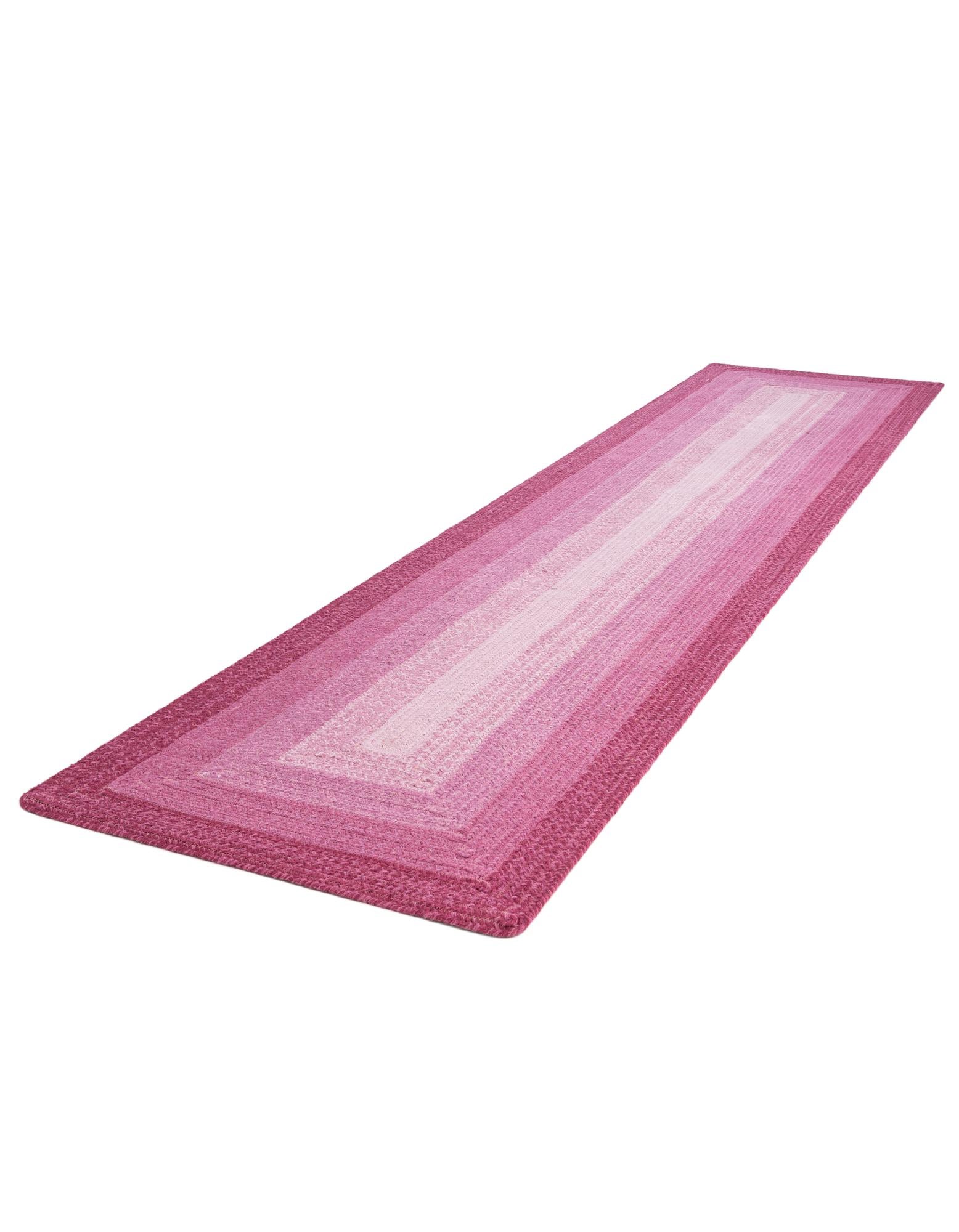 2' 7 x 12' Handmade Hand Braided Wool Runner Rug