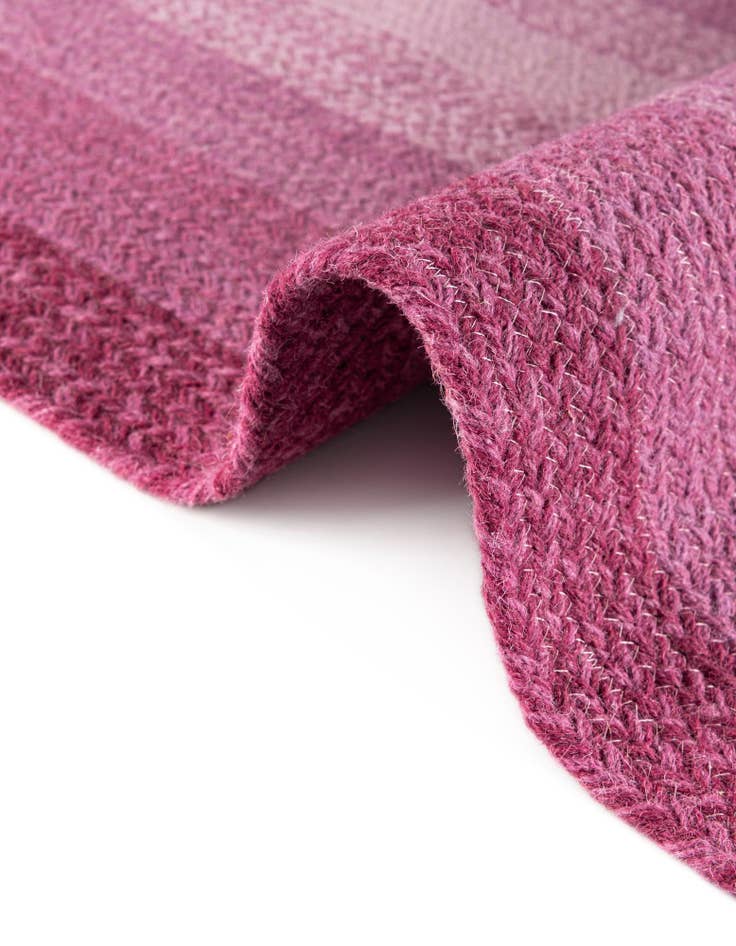 Detail image of 2' x 6' 1  Hand Hand Braided Wool Runner Rug