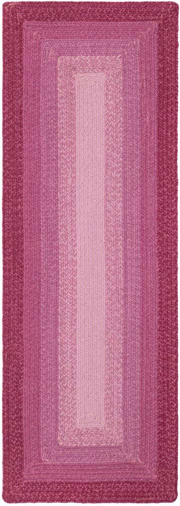 2' x 6' 1 Handmade Hand Braided Wool Runner Rug