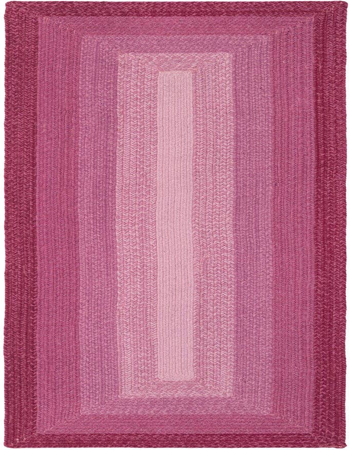 Detail image of 2' 7 x 8' Hand Braided Wool Runner Rug