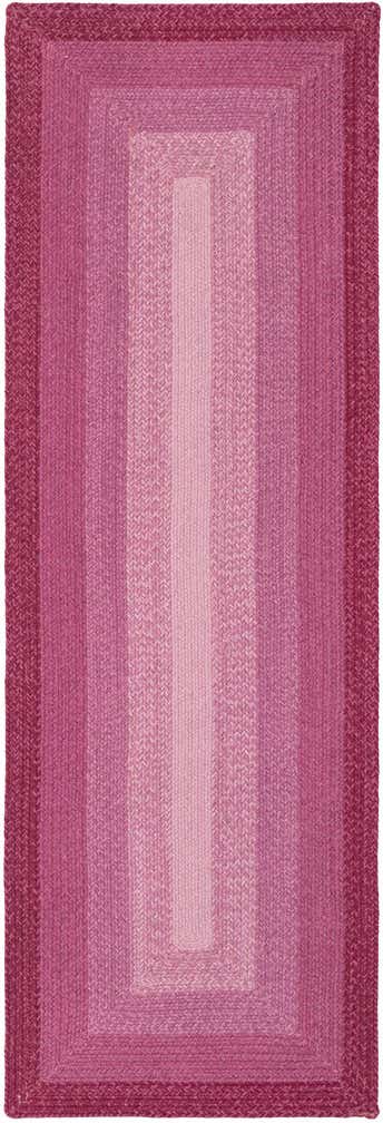 2' 7 x 8' Hand Braided Wool Runner Rug