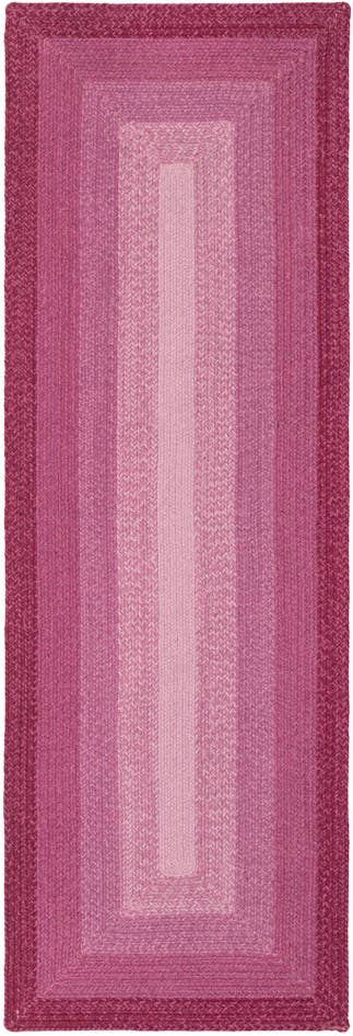 Detail image of 2' 7 x 8' Hand Braided Wool Runner Rug
