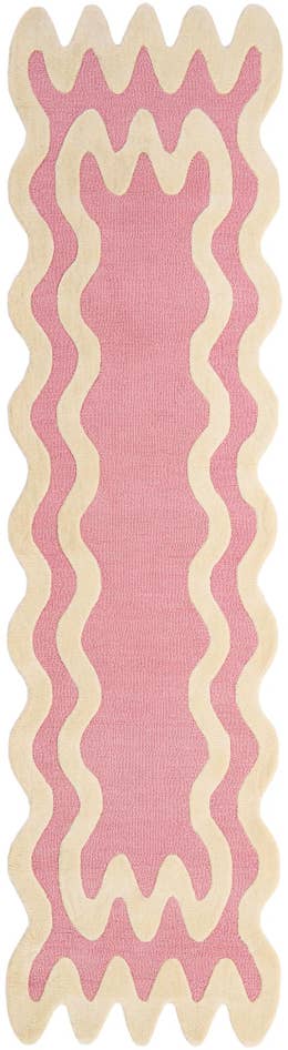 Detail image of 2' 7 x 10' Happy Rugs Wiggles Wool Runner