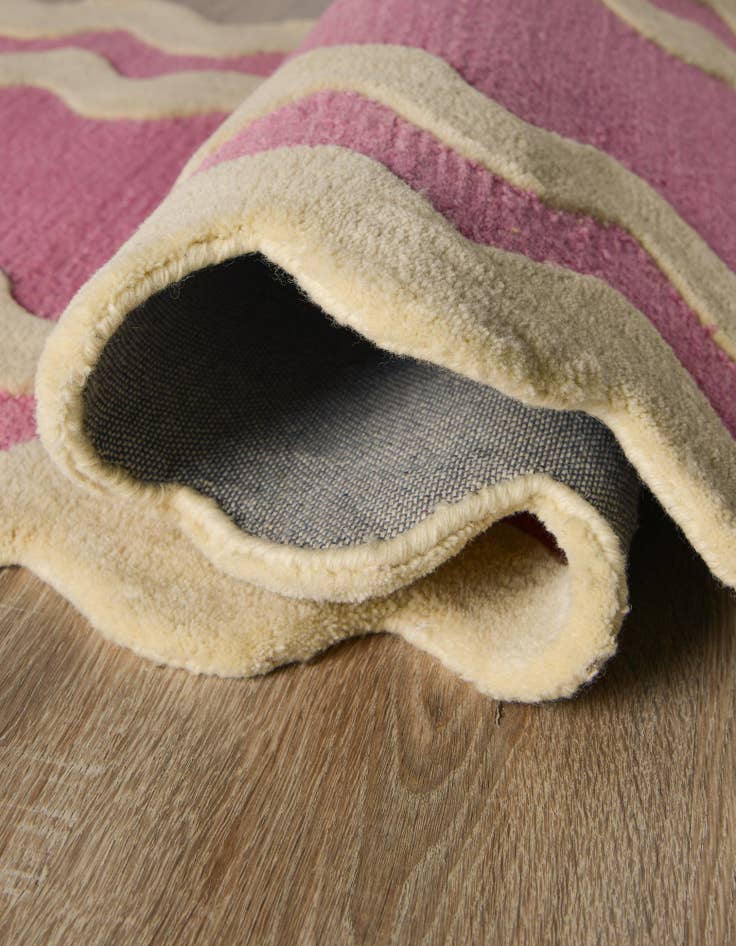 Detail image of 2' x 6' 1 Happy Rugs Wiggles Wool Runner