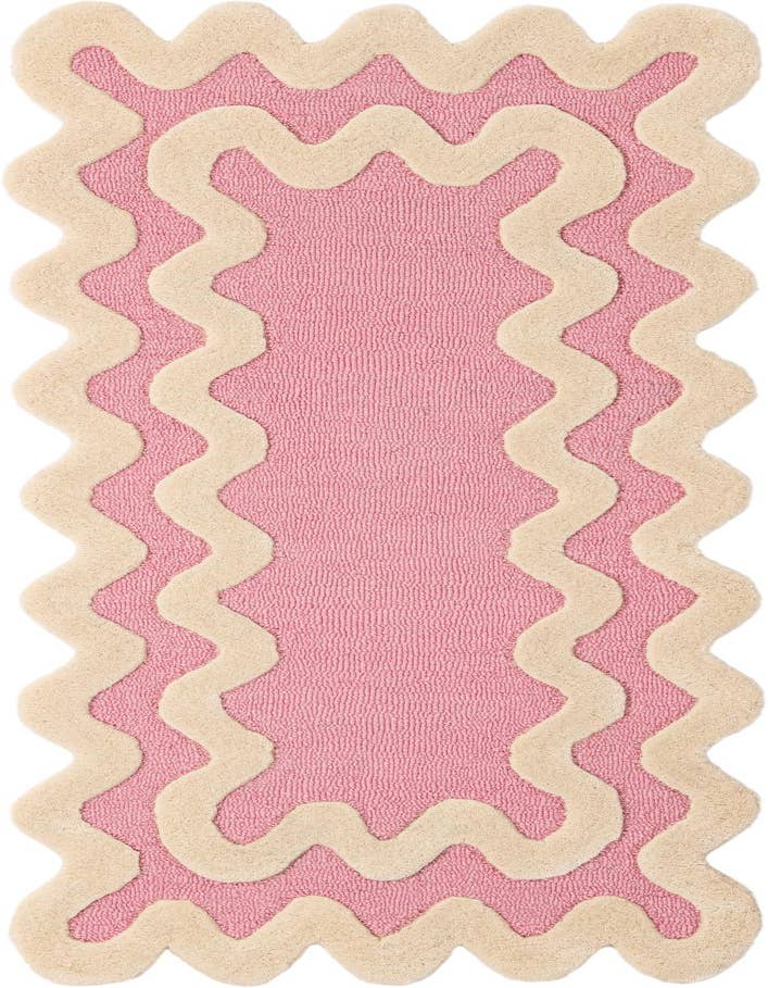 Detail image of 2' x 6' 1 Happy Rugs Wiggles Wool Runner