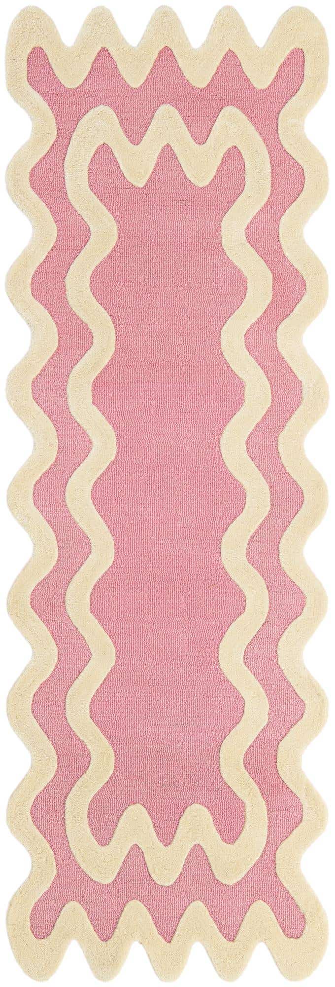 2' 7 x 8' Happy Rugs Wiggles Wool Runner