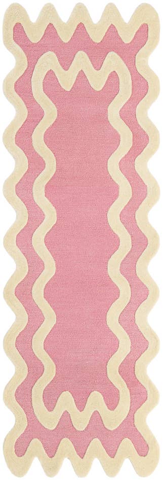 Detail image of 2' 7 x 8' Happy Rugs Wiggles Wool Runner