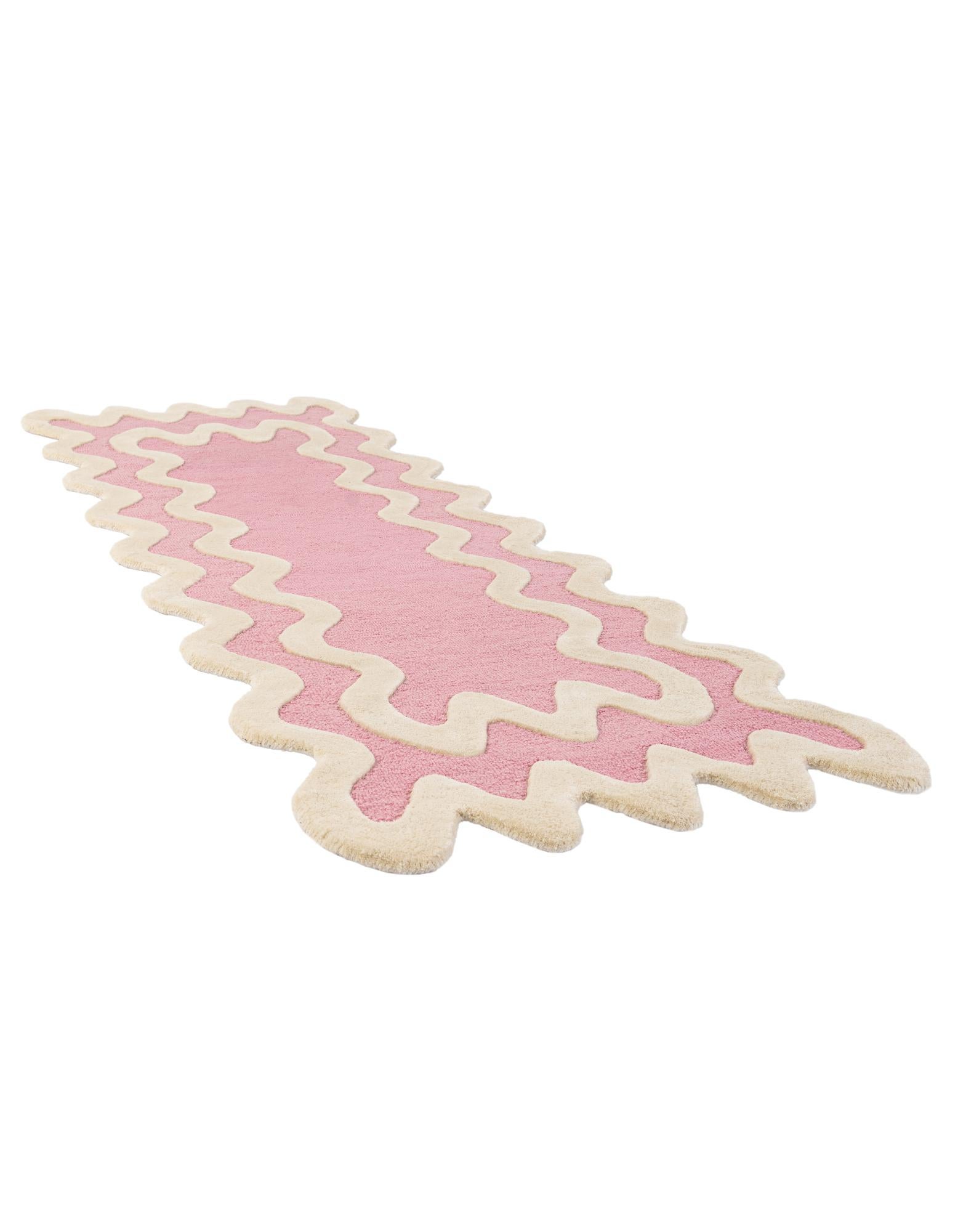 2' 7 x 8' Happy Rugs Wiggles Wool Runner