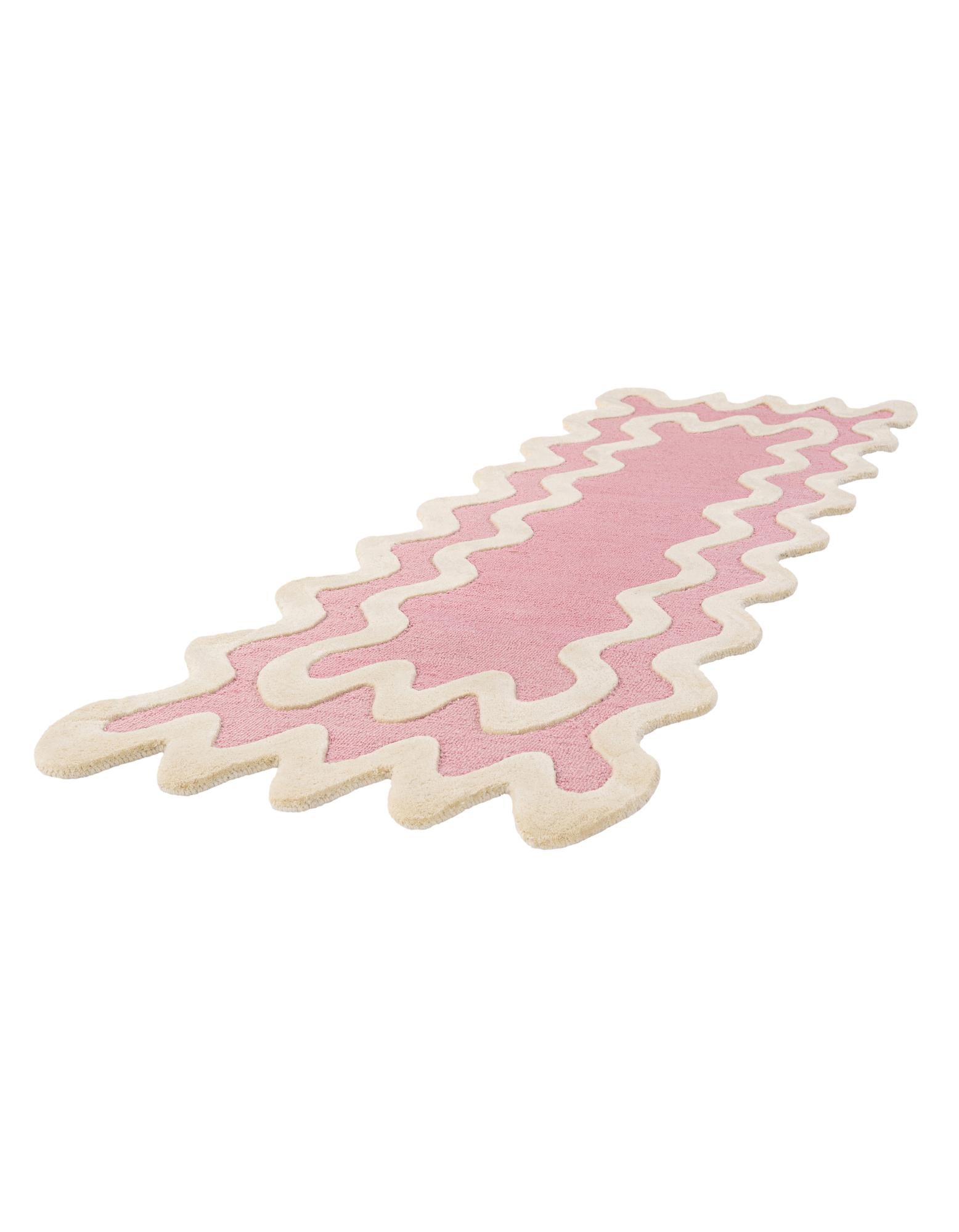 2' 7 x 8' Happy Rugs Wiggles Wool Runner